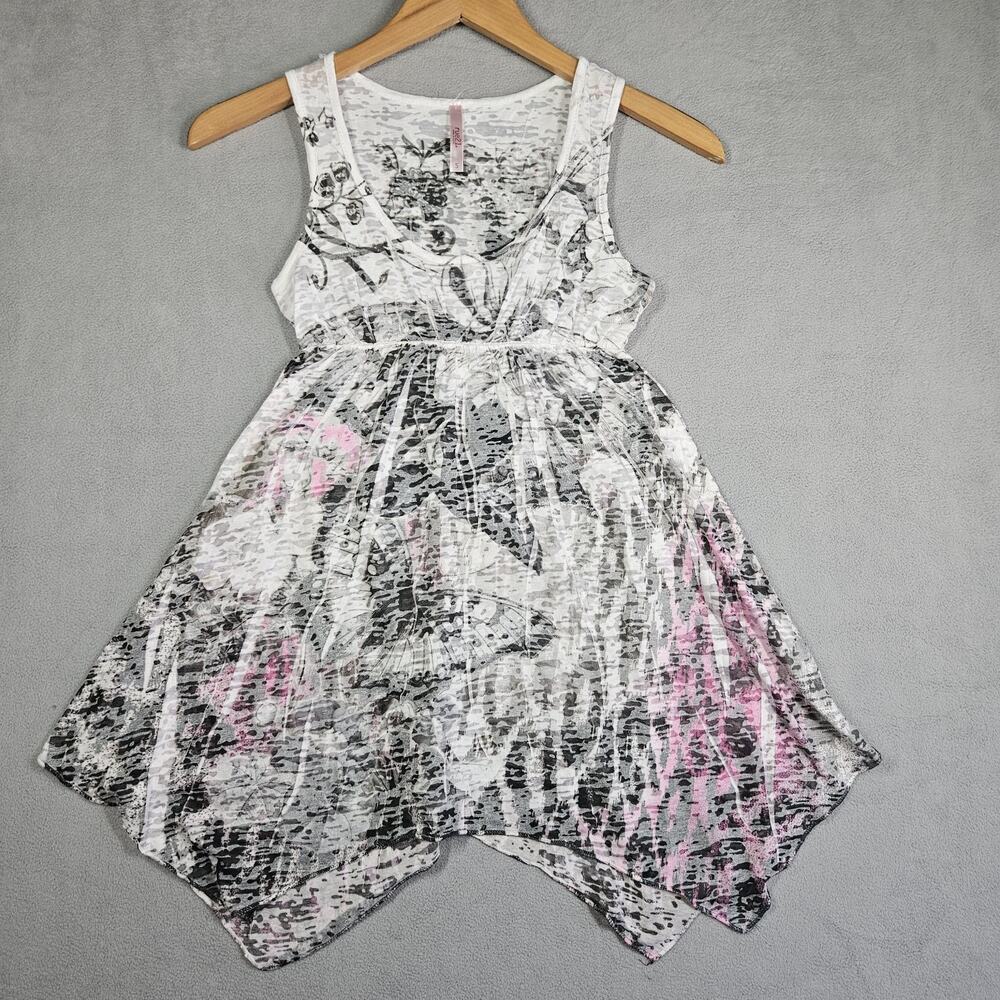 Vintage Y2K Rue 21 Babydoll Tank Top Women S Asymmetrical Whimsical Festival USA